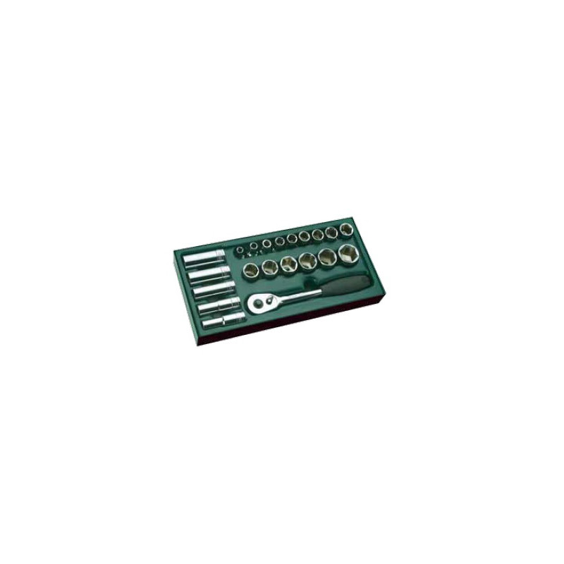 ZESTAW 21 KLUCZY NASADOWYCH 1/2" CALOWYCH
