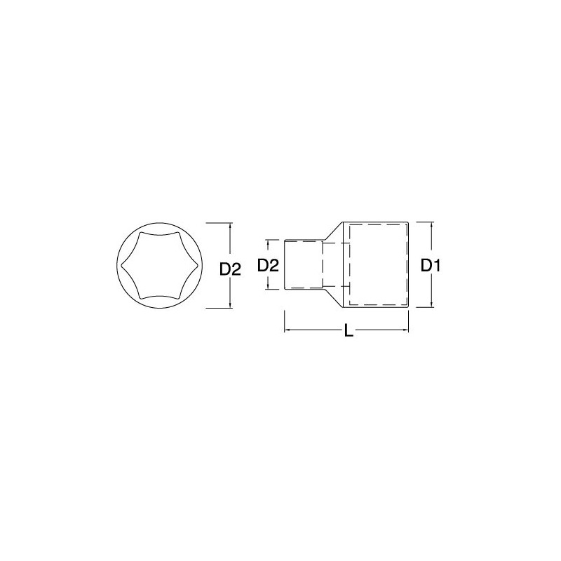 **NASADKA 3/8" 6-KĄT CAL. 13/16"