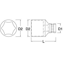 **NASADKA 3/8" 22MM