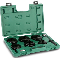ZESTAW 8 CZĘŚCIOWY - NASADKI DO FILTRÓW OLEJU 3/8" I AKCESORIA