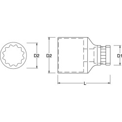 **1/2" NASADKA 12-KĄT 9MM