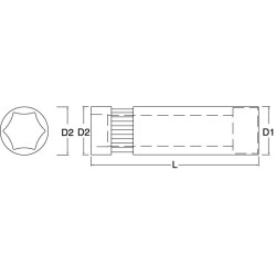 **1/2" NASADKA 6-KĄT DŁUGA 14MM