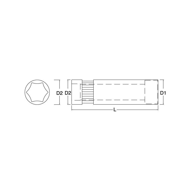 **1/2" NASADKA 6-KĄT DŁUGA 14MM