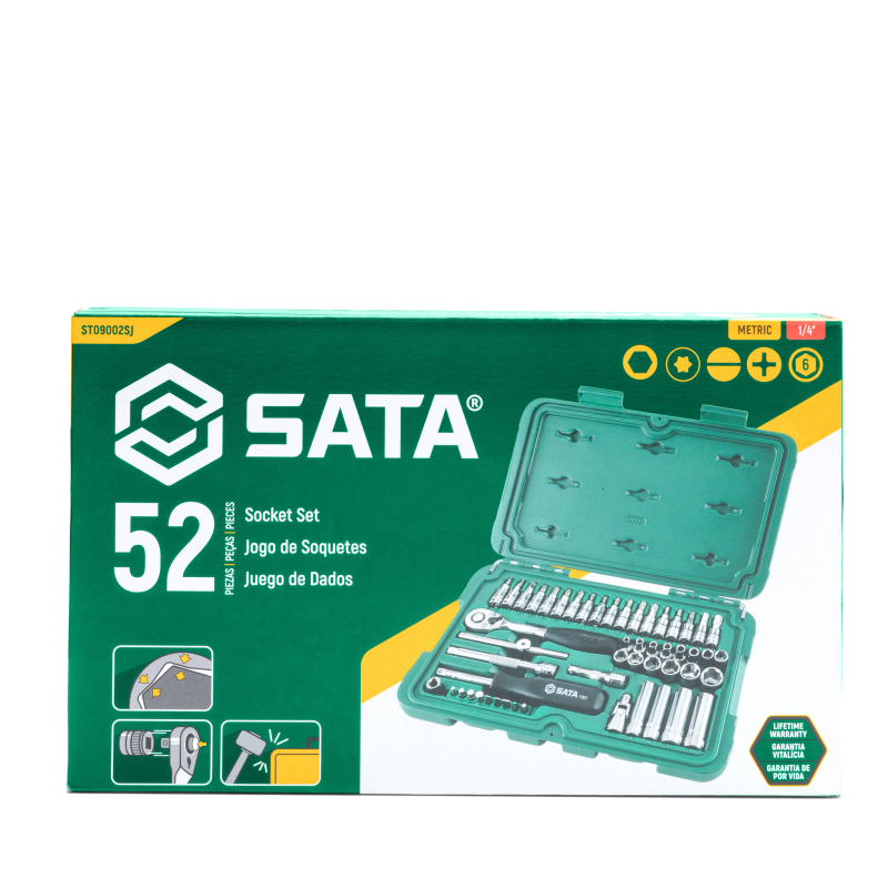 ZESTAW 52 KLUCZY NASADOWYCH 1/4" METR.