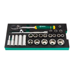 ZESTAW 25 KLUCZY NASADOWYCH 1/2" - W PIANCE EVA