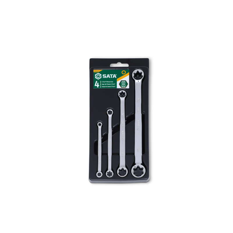 ZESTAW 4 KLUCZY OCZKOWYCH E-TORX DWUSTRONNYCH