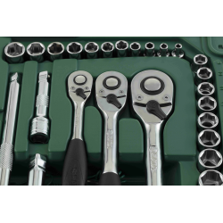 ZESTAW 128  KLUCZY NASADOWYCH 1/4" 3/8" 1/2" METR.