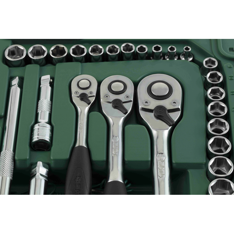 ZESTAW 128  KLUCZY NASADOWYCH 1/4" 3/8" 1/2" METR.
