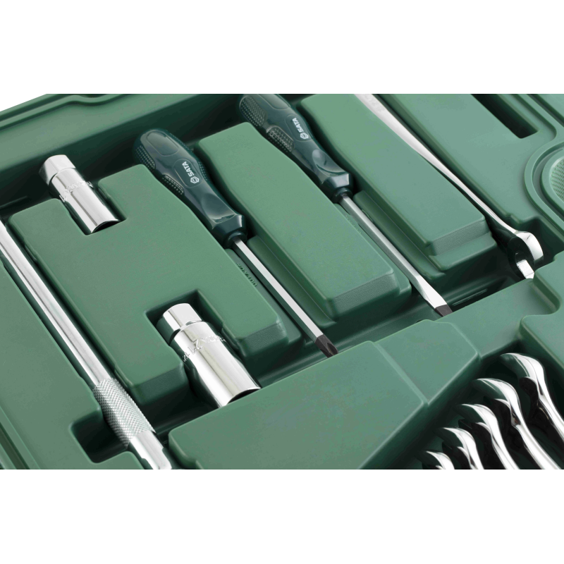ZESTAW 128  KLUCZY NASADOWYCH 1/4" 3/8" 1/2" METR.