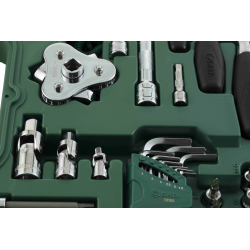 ZESTAW 128  KLUCZY NASADOWYCH 1/4" 3/8" 1/2" METR.