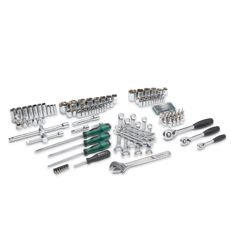 ZESTAW 124  KLUCZY NASADOWYCH 1/4" 3/8" 1/2" M/CAL