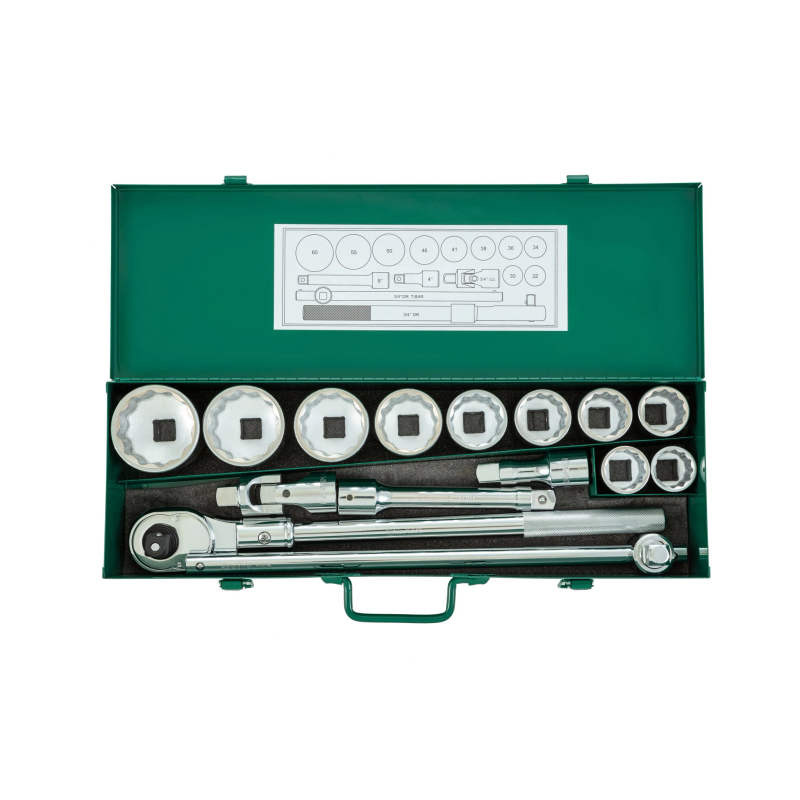 ZESTAW 15 KLUCZY NASADOWYCH 3/4" METR.