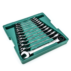 **ZESTAW 12 KLUCZY PŁASKO-OCZKOWYCH Z GRZECHOTKĄ GEARWRENCH, METRYCZNE