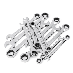 **ZESTAW 12 KLUCZY PŁASKO-OCZKOWYCH Z GRZECHOTKĄ GEARWRENCH, METRYCZNE