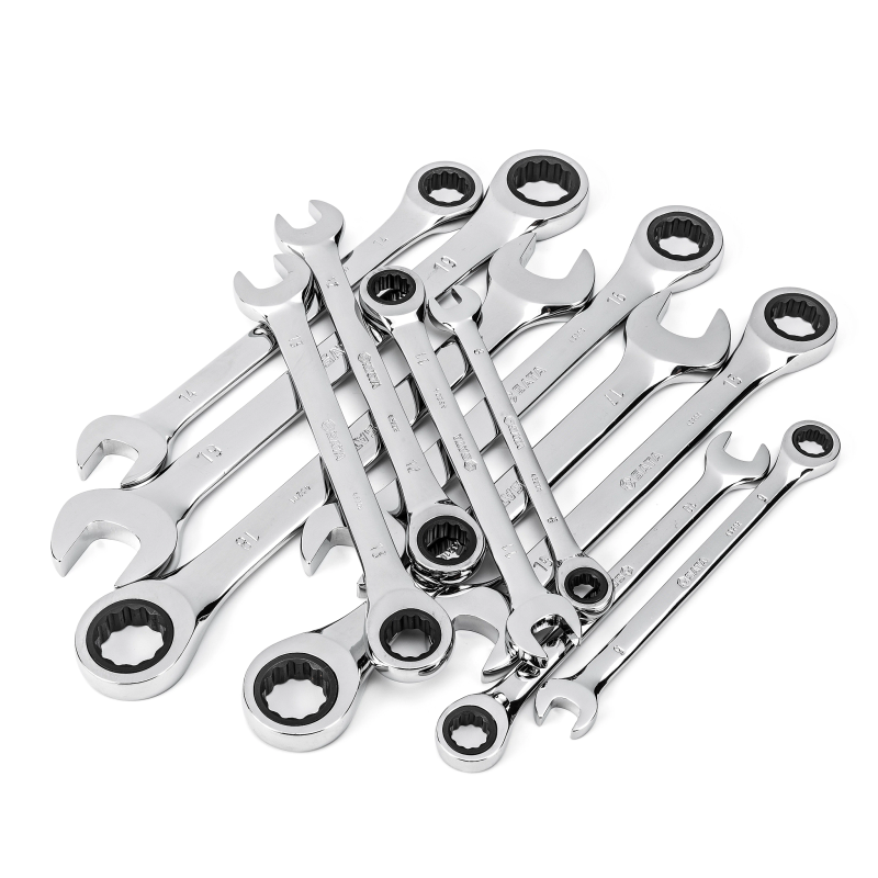 **ZESTAW 12 KLUCZY PŁASKO-OCZKOWYCH Z GRZECHOTKĄ GEARWRENCH, METRYCZNE