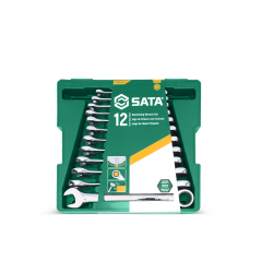**ZESTAW 12 KLUCZY PŁASKO-OCZKOWYCH Z GRZECHOTKĄ GEARWRENCH, METRYCZNE