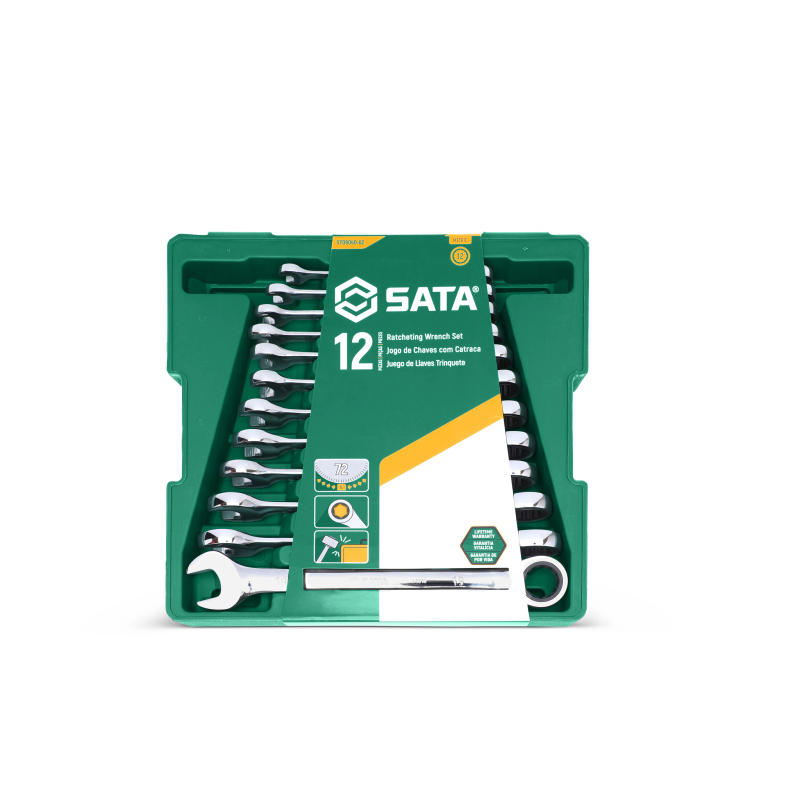 **ZESTAW 12 KLUCZY PŁASKO-OCZKOWYCH Z GRZECHOTKĄ GEARWRENCH, METRYCZNE