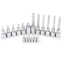 ZESTAW 18 NASADEK TRZPIENIOWYCH BIT  1/4", 1/2" HEX