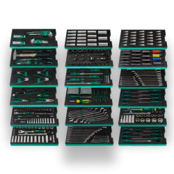 WÓZEK NARZĘDZIOWY 7 SZUFLAD ST95113G PRO CZERWONY +  ST09929G-XL ZESTAW WKŁADEK PIANKOWYCH EVA COMBO XL 416 NARZĘDZI