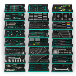 WÓZEK NARZĘDZIOWY 11 SZUFLAD ST95114G PRO CZARNY + ST09929G-XXL ZESTAW WKŁADEK PIANKOWYCH EVA COMBO XXL 452 NARZĘDZIA