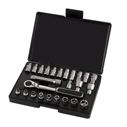 ZESTAW 25 KLUCZY NASADOWYCH PRZELOTOWYCH PASS-THRU 1/4" M/CAL
