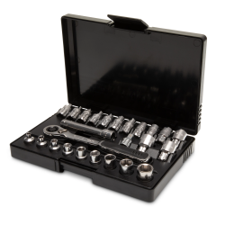 ZESTAW 25 KLUCZY NASADOWYCH PRZELOTOWYCH PASS-THRU 1/4" M/CAL
