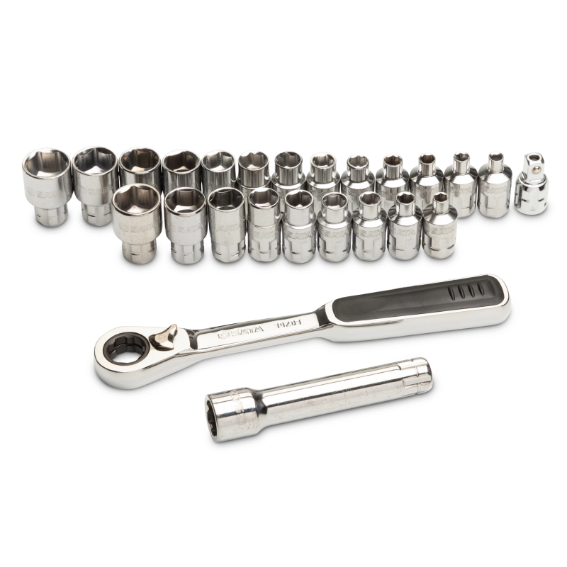 ZESTAW 25 KLUCZY NASADOWYCH PRZELOTOWYCH PASS-THRU 1/4" M/CAL