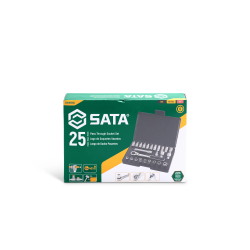 ZESTAW 25 KLUCZY NASADOWYCH PRZELOTOWYCH PASS-THRU 1/4" M/CAL