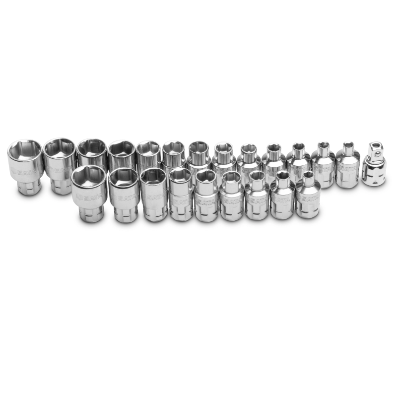 ZESTAW 25 KLUCZY NASADOWYCH PRZELOTOWYCH PASS-THRU 1/4" M/CAL