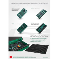 WÓZEK NARZĘDZIOWY 11 SZUFLAD ST95114G PRO ZIELONY + 503 NARZĘDZIA
