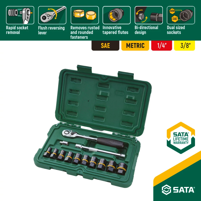 ZESTAW NASADEK BoltBiter 1/4" I 3/8" 13 ELEMENTÓW