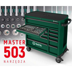 WÓZEK NARZĘDZIOWY 11 SZUFLAD ST95114G PRO ZIELONY + 503 NARZĘDZIA