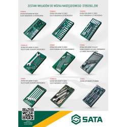 WÓZEK NARZĘDZIOWY 7 SZUFLAD ST95126G WERSJA BASIC + 299 NARZĘDZI WE WKŁADKACH