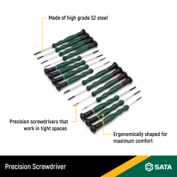ZESTAW 15 WKRĘTAKÓW PRECYZYJNYCH PŁASKIE, PHILIPS, TORX, HEX