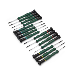 ZESTAW 15 WKRĘTAKÓW PRECYZYJNYCH PŁASKIE, PHILIPS, TORX, HEX