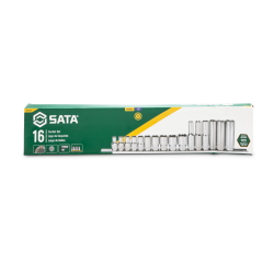 ZESTAW 16 KLUCZY NASADOWYCH 1/2" NA LISTWIE