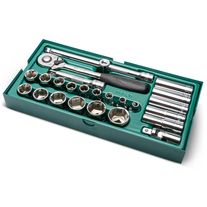 ST09528/09921 # ZESTAW 25 KLUCZY NASADOWYCH 1/2" CAL(ST09528)