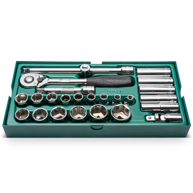ST09528/09921 # ZESTAW 25 KLUCZY NASADOWYCH 1/2" CAL(ST09528)