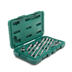 ZESTAW 16 CZĘŚCIOWY AKCESORIÓW I PRZEDŁUŻEK 1/4", 3/8" 