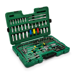 **ZESTAW 180 ELEMENTÓW KLUCZY NASADOWYCH  METR.1/4", 1/2" ,3/8" KLUCZE, AKCESORIA