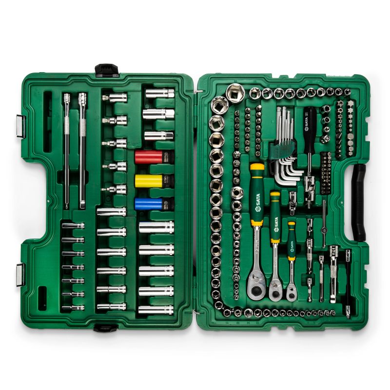 **ZESTAW 180 ELEMENTÓW KLUCZY NASADOWYCH  METR.1/4", 1/2" ,3/8" KLUCZE, AKCESORIA