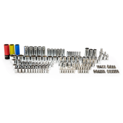 **ZESTAW 180 ELEMENTÓW KLUCZY NASADOWYCH  METR.1/4", 1/2" ,3/8" KLUCZE, AKCESORIA