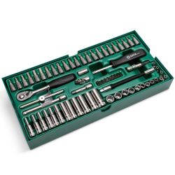 ZESTAW 66 KLUCZY NASADOWYCH 1/4"
