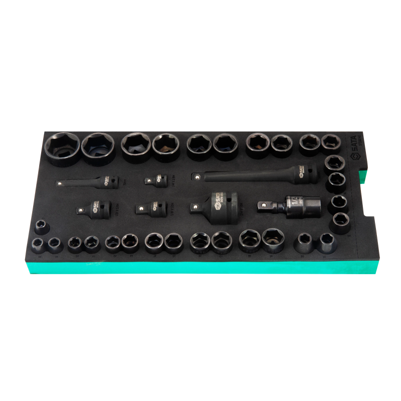 ZESTAW 36 KLUCZY NASADOWYCH UDAROWYCH 3/8” 1/2" - W PIANCE EVA