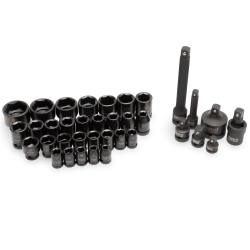 ZESTAW 36 KLUCZY NASADOWYCH UDAROWYCH 3/8” 1/2" METR.