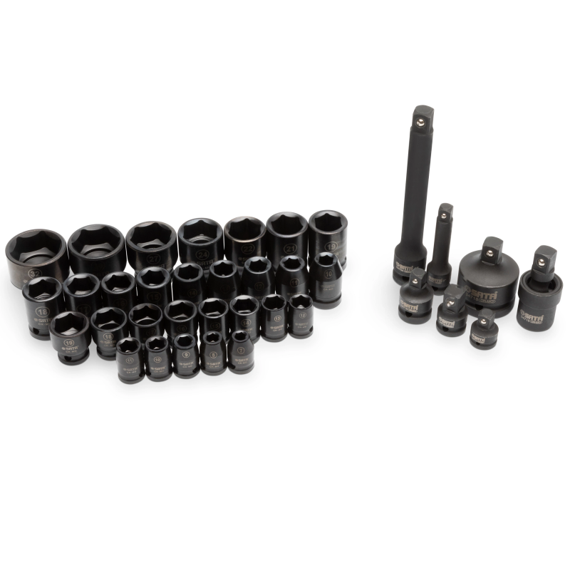 ZESTAW 36 KLUCZY NASADOWYCH UDAROWYCH 3/8” 1/2" METR.