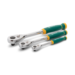 ZESTAW 3 GRZECHOTEK SZYBKOMOCUJĄCYCH 1/4",3/8",1/2" 72-ZĘBY