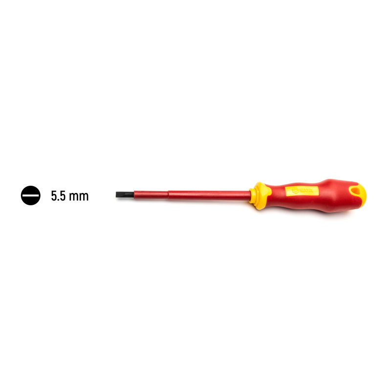 **WKRĘTAK IZOLOWANY PŁASKI 1000V 5,5x 125MM VDE