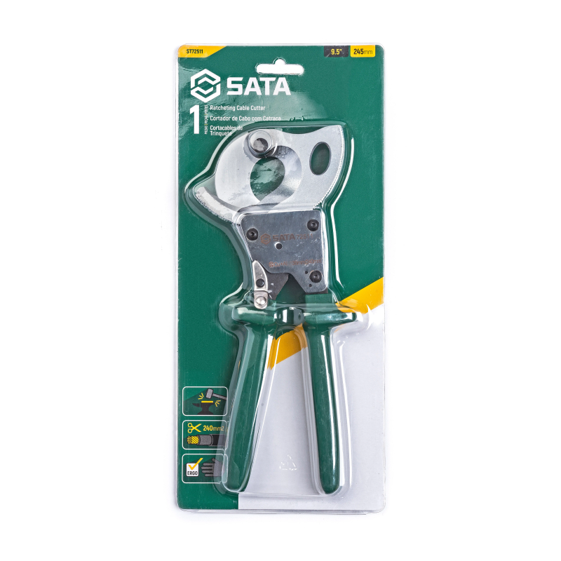 NOŻYCE DO KABLI 245MM Z MECHNIZMEM ZAPADKOWYM
