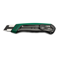 NÓŻ Z RĘKOJEŚCIĄ Z TWORZYWA SZTUCZNEGO  I GUMY, OSTRZE WYSUWANE ŁAMANE 25X125MM